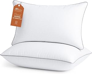 Sasttie Firm Pillows Queen Size Set of 2, Bed Pillows for Side, Back, and Stomach Sleepers
