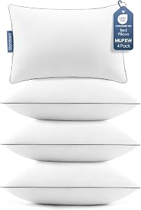 MUFEW Pillows Standard Size Set of 4, Ultra Thick Down Alternative Bed Pillows,Cooling Hot