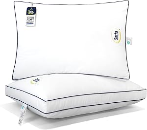 Serta Hotel Collection Bed Pillows Queen/Standard Size Set of 2, 400 Thread Count 100% Cot