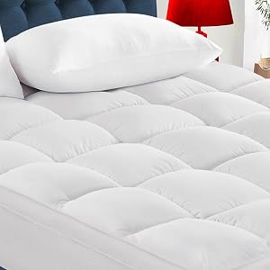CYMULA Queen Mattress Topper for Back Pain - Extra Thick Cooling Mattress Pad Cover for Qu