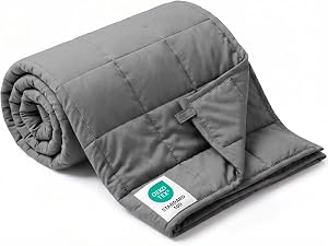 Smart Queen Weighted Blanket for Adults (15 lbs, 48” x 72”, Twin Size) Breathable Heavy Th