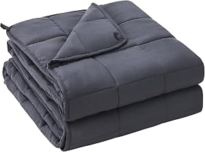 yescool Weighted Blanket for Adults (20 lbs, 60” x 80”, Grey) Cooling Heavy Blanket for Sl