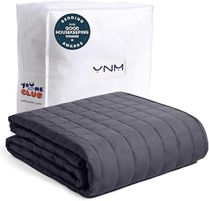 YnM 15lbs Weighted Blanket for Adults, Heavy Bed Throw Blanket with Cooling Glass Beads fo