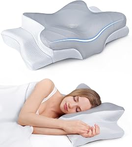 Ultra Pain Relief Cooling Pillow for Neck Support, Adjustable Cervical Pillow Cozy Sleepin