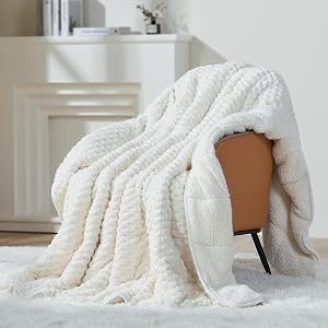 Mr. Sandman Weighted Blankets for Adults Queen Size 15lbs, Warm Sherpa Fleece Throw Blanke