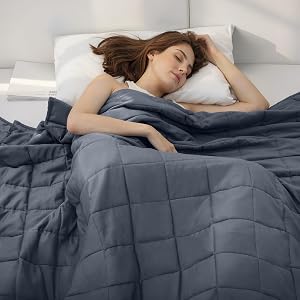 Weighted Idea Weighted Blanket for Adults (Dark Grey,48"x72",15lbs) Cooling Brea
