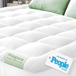 Niagara Sleep Solution Ultra Soft Queen Size Mattress Topper - Rayon Derived from Bamboo P