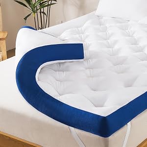 WhatsBedding 5 Inch Memory Foam Mattress Topper Queen for Back Pain, Filled with Flfuffy S