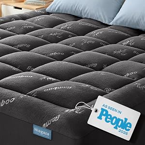 Niagara Sleep Solution Ultra Soft Queen Size Mattress Topper - Rayon Derived from Bamboo P