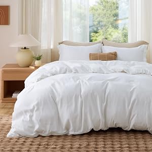 Bedsure Duvet Cover King Size - Soft Double Brushed Bedding Set for Kids & Adults, Zip