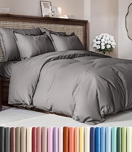 Duvet Cover Queen Size Set - Extra Soft Queen Duvet Cover 90" x 90" with 2 Pillo