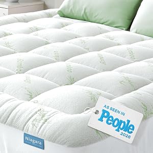 Niagara Sleep Solution Ultra Soft Queen Size Mattress Topper - Rayon Derived from Bamboo P