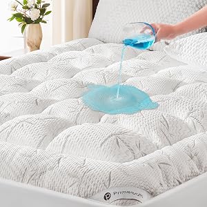 PRIMESOFT Queen Size Thick Pillow Top Mattress Topper, Up to 21 Inch Deep Pocket, Soft Bre